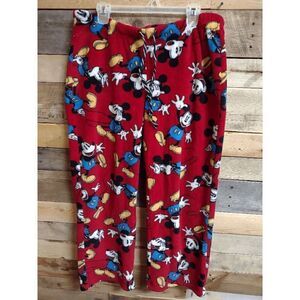 Disney Mickey Mouse Women's Large (12-14) Fleece Lounge Pants 36x28